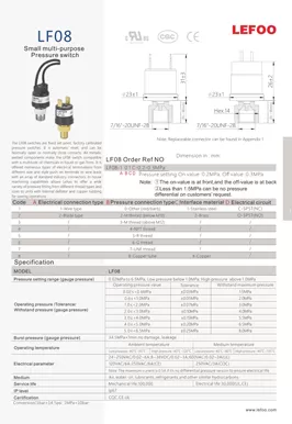 مفتاح ضغط مدمج متعدد الأغراض LF08
