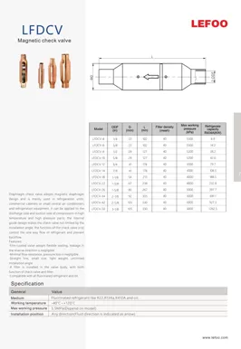 صمام فحص مغناطيسي LFDCV